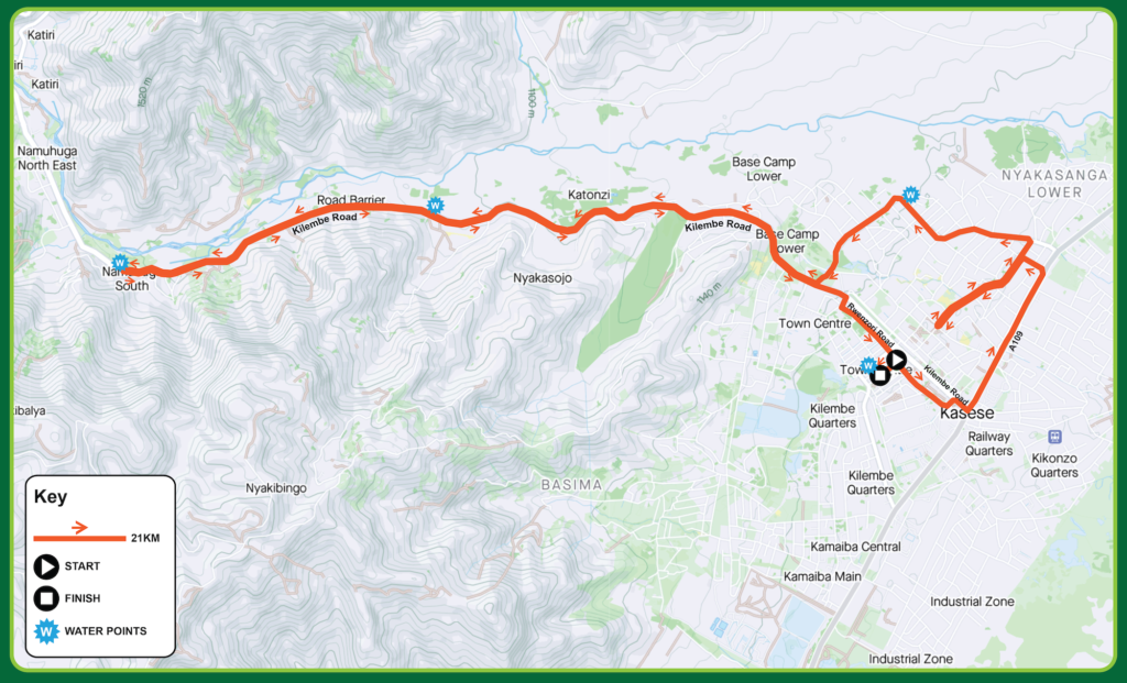 The Kilembe Half Marathon (21 km)